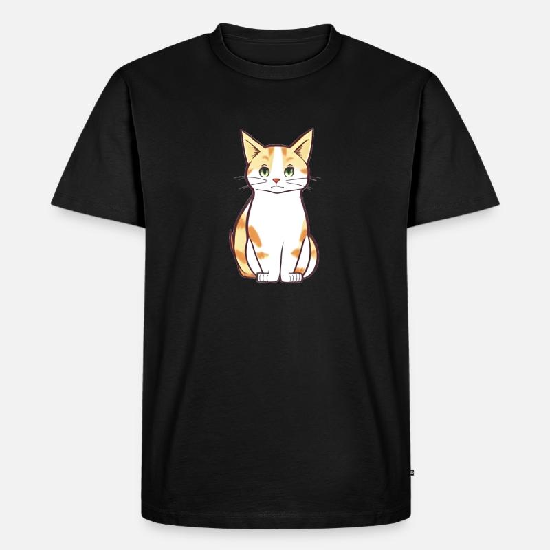 chat jaune animal de compagnie - T-shirt Premium bio Homme - noir