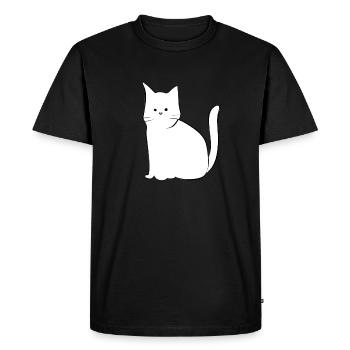 Symbole de chat Animal Simple - T-shirt Premium bio Homme - noir - Devant - Nico (187cm)
