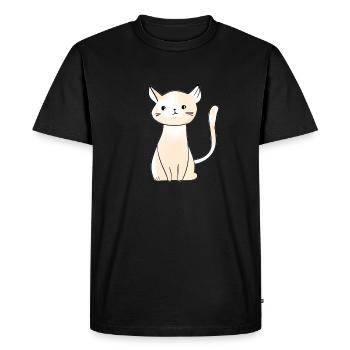 Chat chat manga chat rouge animal de compagnie - T-shirt Premium bio Homme - noir - Devant - Nico (187cm)