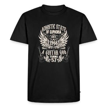 guitaristes anniversaire millésime 1966 57 ans - T-shirt Premium bio Homme - noir - Devant - Nico (187cm)