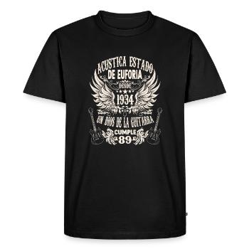 musicien amateur guitariste anniversaire 1934 - T-shirt Premium bio Homme - noir - Devant - Nico (187cm)