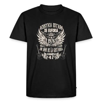 Musicien Anniversaire Guitaristes Rocker né en 1976 - T-shirt Premium bio Homme - noir - Devant - Nico (187cm)