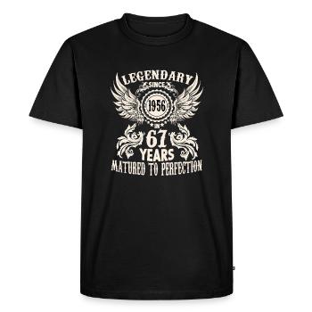 Drôle de chemise d’anniversaire pour un dicton de 67 ans - T-shirt Premium bio Homme - noir - Devant - Nico (187cm)