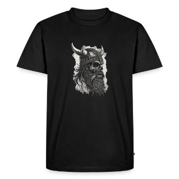 Viking Pagan Northman Pagan Viking - Men's Premium Organic T-Shirt - black - Front - Nico (187cm)