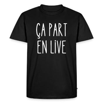 ça part en live - T-shirt Premium bio Homme - noir - Devant - Nico (187cm)