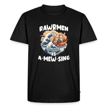 Illustration de ramen japonais pour les fans d’otakus et d’anime - T-shirt Premium bio Homme - noir - Devant - Nico (187cm)