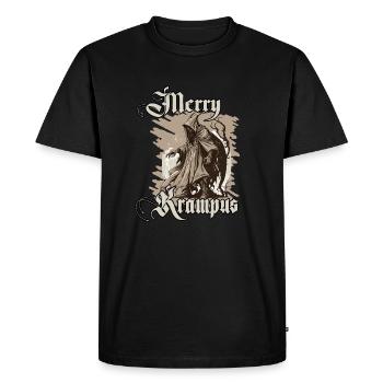 Evil Santa Claus Krampus T-Shirt Creepy - T-shirt Premium bio Homme - noir - Devant - Nico (187cm)