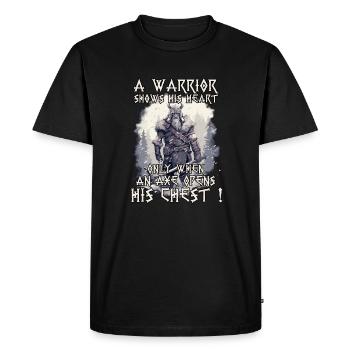 Ragnar Legendary Viking Gift Warrior - Men's Premium Organic T-Shirt - black - Front - Nico (187cm)