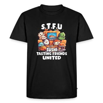 Sushi Otaku T-Shirt for Anime and Japan Fans - Men's Premium Organic T-Shirt - black - Front - Nico (187cm)