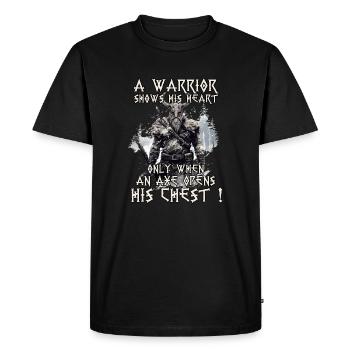 Wikinger Krieger Shirt Wahallas Krieger - Männer Premium Bio T-Shirt - Schwarz - Vorne - Nico (187cm)