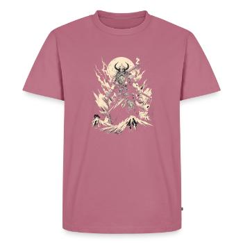Wolf Krieger Wilde Kämpfer mit tierischer Stärke - Männer Premium Bio T-Shirt - Mauve - Vorne - Nico (187cm)