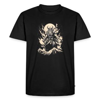 Wolf Warrior Combattants féroces avec une force animale - T-shirt Premium bio Homme - noir - Devant - Nico (187cm)