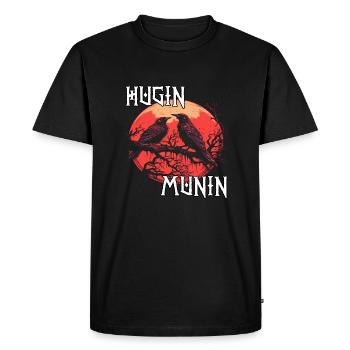 Corbeau de sang | Vikings Odin’s Ravens Vikings - T-shirt Premium bio Homme - noir - Devant - Nico (187cm)