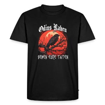 Corbeau de sang | Vikings Odin’s Ravens Vikings - T-shirt Premium bio Homme - noir - Devant - Nico (187cm)