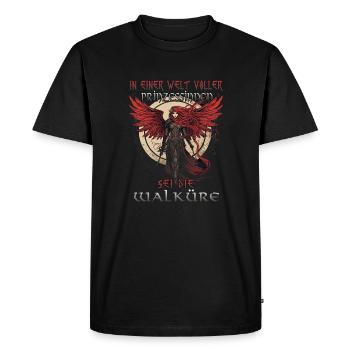 Fier guerrier de la mythologie nordique Valkyrie - T-shirt Premium bio Homme - noir - Devant - Nico (187cm)