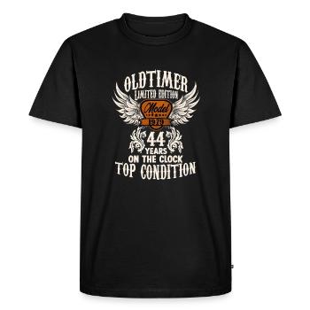 1979 année 44 ans voiture classique anniversaire rocker - T-shirt Premium bio Homme - noir - Devant - Nico (187cm)