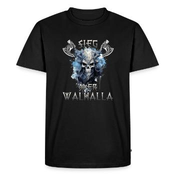 Gift for lovers of Norse warriors - Men's Premium Organic T-Shirt - black - Front - Nico (187cm)