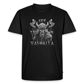 Cadeau de bravoure nordique pour les amoureux Viking - T-shirt Premium bio Homme - noir - Devant - Nico (187cm)