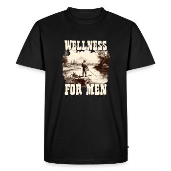 Fishing men t-shirt for fishing trip angler. - Men's Premium Organic T-Shirt - black - Front - Nico (187cm)