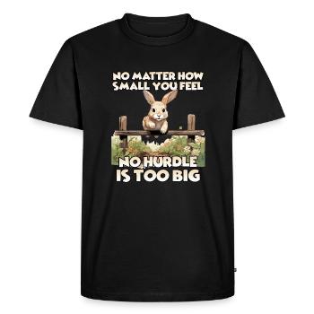 Kaninhop Action Training et Fun pour votre lapin - T-shirt Premium bio Homme - noir - Devant - Nico (187cm)