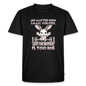Kaninhop adventure: agility for your rabbit - Men's Premium Organic T-Shirt - black - Front - Nico (187cm)