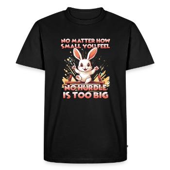 Kaninhop Dreams rabbit holder motif for kaninhop - Men's Premium Organic T-Shirt - black - Front - Nico (187cm)