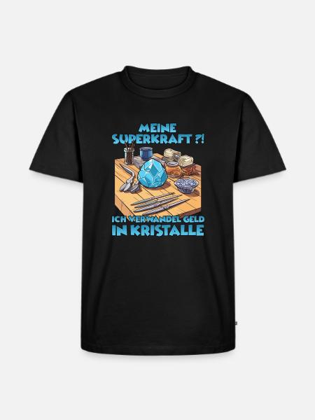 Sparkling Creations Kristallzüchter Geschenk - Männer Premium Bio T-Shirt - Schwarz