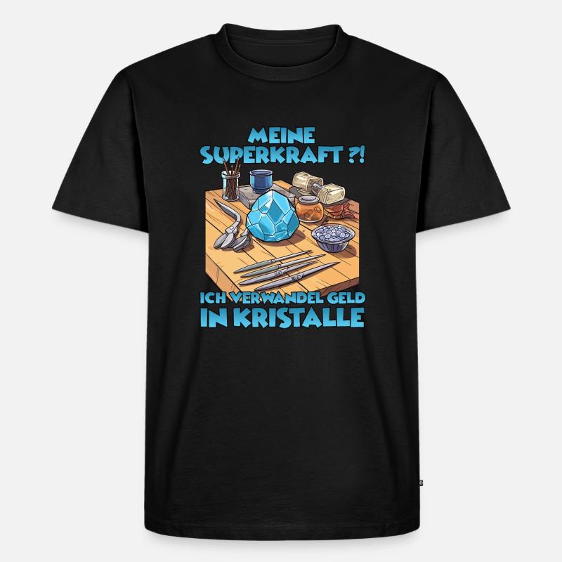 Sparkling Creations Kristallzüchter Geschenk - Männer Premium Bio T-Shirt - Schwarz