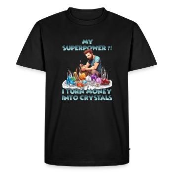 Cadeau Sparkling Creations cultivateur de cristal - T-shirt Premium bio Homme - noir - Devant - Nico (187cm)