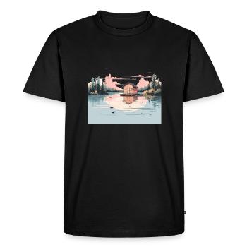 Sauna T Sauna finlandais Bien-être pour les amateurs de sauna - T-shirt Premium bio Homme - noir - Devant - Nico (187cm)