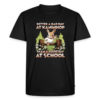 BunnyBounce Cadeau pour les fans de lapins - T-shirt Premium bio Homme - noir - Devant - Nico (187cm)