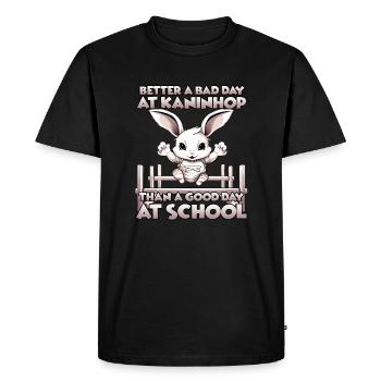 Joie d'Agility Cadeau Kaninhop Fans de lapins - T-shirt Premium bio Homme - noir - Devant - Nico (187cm)