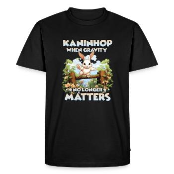 JoyfulHops Joy of jumping with these rabbit hops - Men's Premium Organic T-Shirt - black - Front - Nico (187cm)