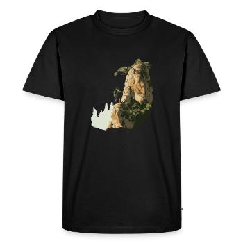 Mountaineering Top Rope Climbing Fans Mountaineers - Men's Premium Organic T-Shirt - black - Front - Nico (187cm)