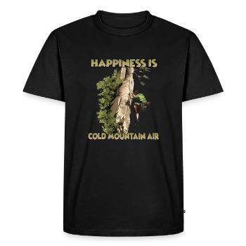 Aventure au sommet en point de mire Escalade - T-shirt Premium bio Homme - noir - Devant - Nico (187cm)