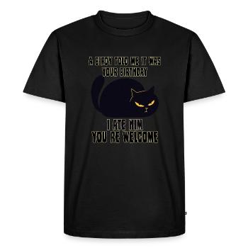 Chats Cadeau Propriétaires de chats Cyniques Chats - T-shirt Premium bio Homme - noir - Devant - Nico (187cm)