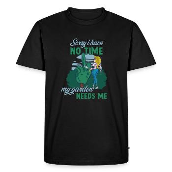 Tenue de jardinier amateur amusante tenue de - T-shirt Premium bio Homme - noir - Devant - Nico (187cm)