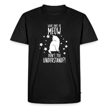 Chemise pour chat mignon propriétaire de chat - T-shirt Premium bio Homme - noir - Devant - Nico (187cm)