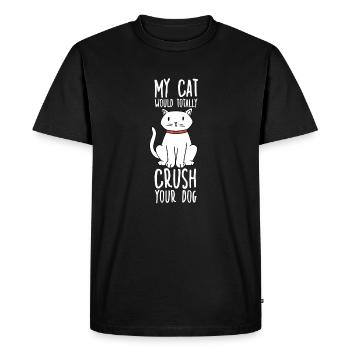 Motif amusant de propriétaire de chat pour les - T-shirt Premium bio Homme - noir - Devant - Nico (187cm)