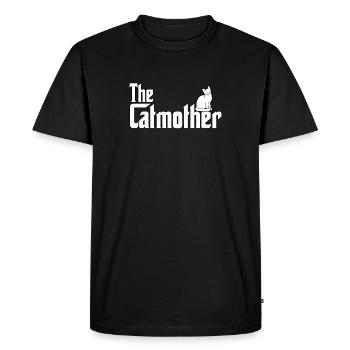 Chats maman propriétaire de chat parodie - T-shirt Premium bio Homme - noir - Devant - Nico (187cm)
