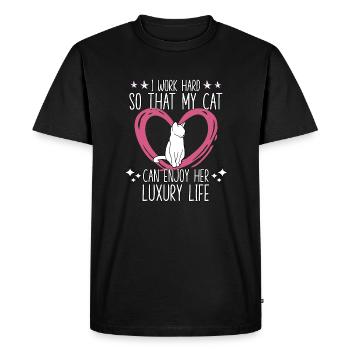 Chats fan chat ami chat dire chats - T-shirt Premium bio Homme - noir - Devant - Nico (187cm)