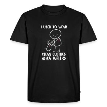 Chemise de marche pour propriétaire de chien - T-shirt Premium bio Homme - noir - Devant - Nico (187cm)