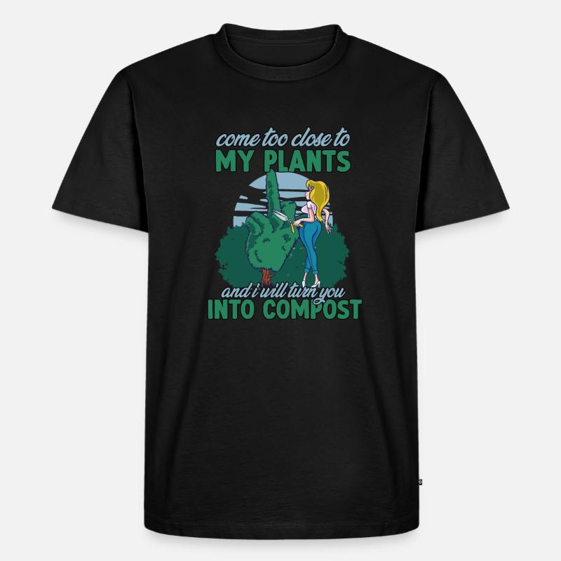 Lustiger Gärtnerspruch Gartenarbeit Kleingärtner - Männer Premium Bio T-Shirt - Schwarz