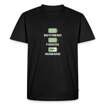 Funny father day outfit for dads and bonus dads - Men's Premium Organic T-Shirt - black - Front - Nico (187cm)