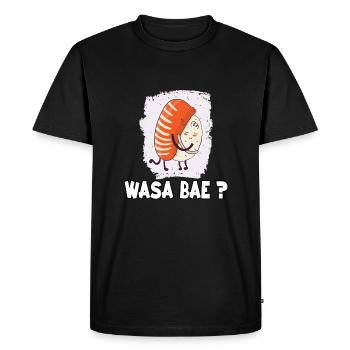 Kawaii Japon sushi motif nigiri fan sushi - T-shirt Premium bio Homme - noir - Devant - Nico (187cm)