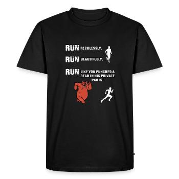 Jogging Runner Accessories Funny Jogger Sports - T-shirt Premium bio Homme - noir - Devant - Nico (187cm)