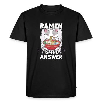 funny sushi lover Japan sashimi ramen maki - Men's Premium Organic T-Shirt - black - Front - Nico (187cm)