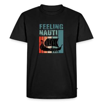 funny sail hobby sailor accessories motorboat - Men's Premium Organic T-Shirt - black - Front - Nico (187cm)