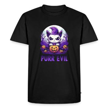 Halloween Costume de chat Bonbons ou farces Fête - T-shirt Premium bio Homme - noir - Devant - Nico (187cm)