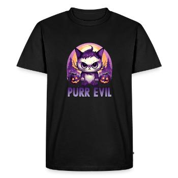 Costume de chat kawaii Costume de fête d’Halloween chats - T-shirt Premium bio Homme - noir - Devant - Nico (187cm)